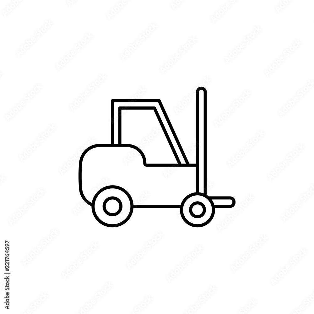 forklift icon. Element of logistics icon for mobile concept and web apps. Thin line forklift icon can be used for web and mobile