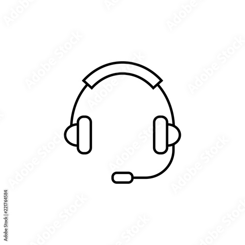 headphone operator icon. Element of logistics icon for mobile concept and web apps. Thin line headphone operator icon can be used for web and mobile