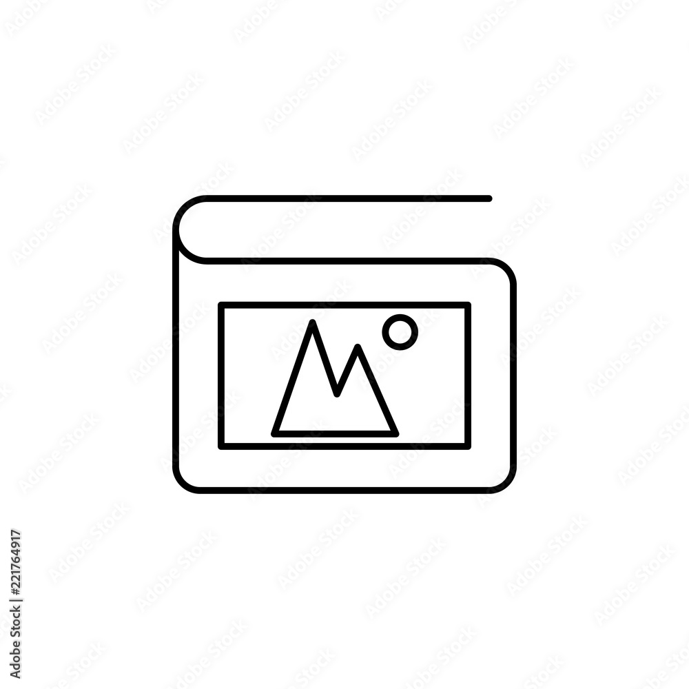 album. Element of photography icon for mobile concept and web apps. Thin line album can be used for web and mobile album. Element of photography icon for mobile concept and web apps. Thin line album can be used for web and mobile