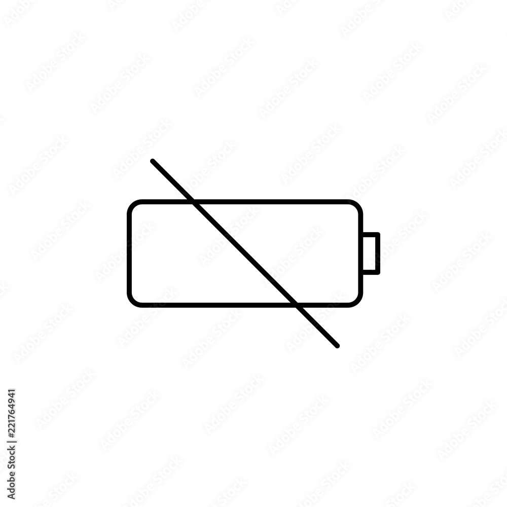 no charging. Element of photography icon for mobile concept and web apps. Thin line no charging can be used for web and mobile no charging. Element of photography icon for mobile concept and web apps. Thin line no charging can be used for web and mobile