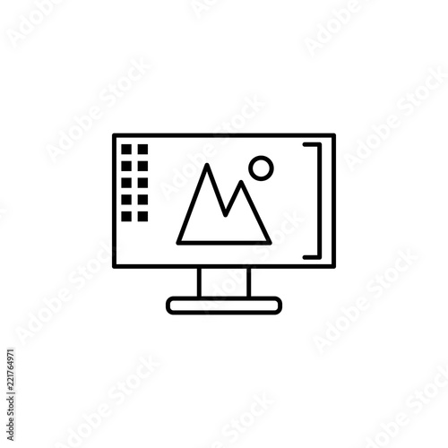 editing photos. Element of photography icon for mobile concept and web apps. Thin line editing photos can be used for web and mobile