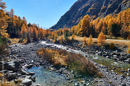 Fototapeta Naklejka Na Ścianę i Meble -  Beautiful alpine autumn landscape.