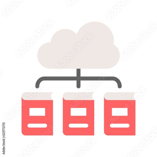 library cloud computing concept icon