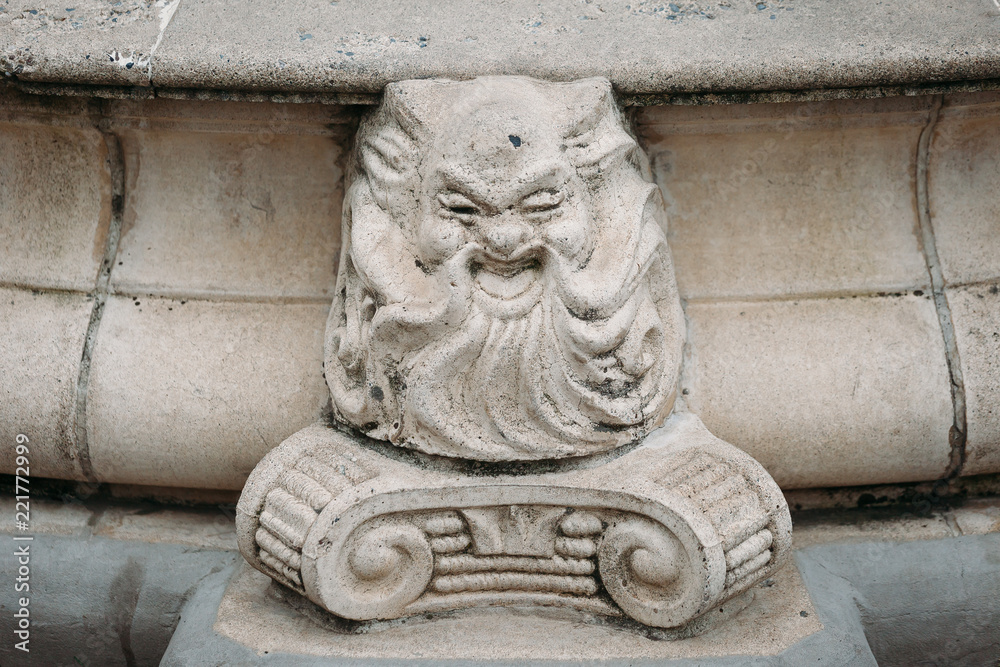 bas-relief stone face bas-relief stone face