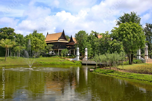 Thai style house with garden. © MRSUTIN