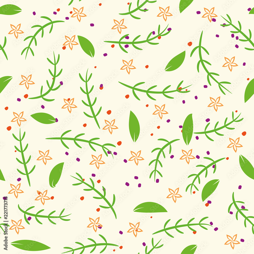 Colorful leaves seamless pattern. Colorful leaves seamless pattern.