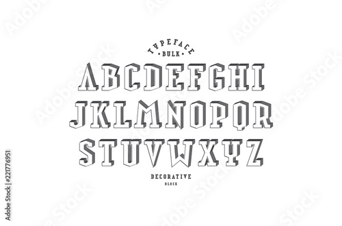 Decorative serif bulk font