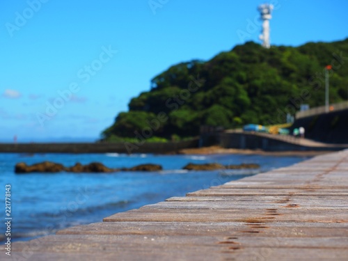 boardwalk on beach Yokosuka Kanagawa Japan