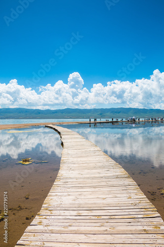 Qinghai Lake Landscape, China photo