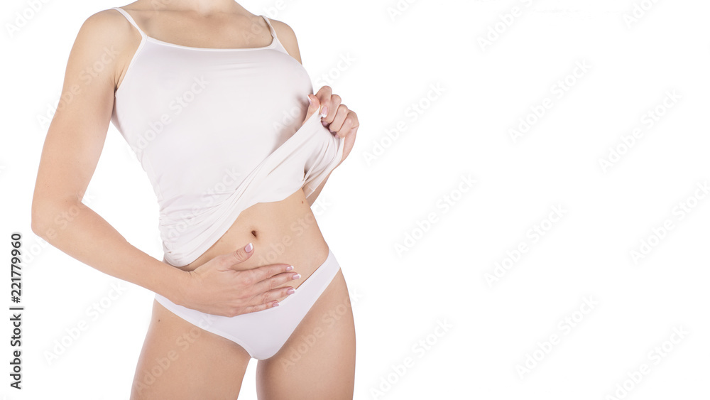 slim woman body. isolated on white background. slim woman body. isolated on white background.