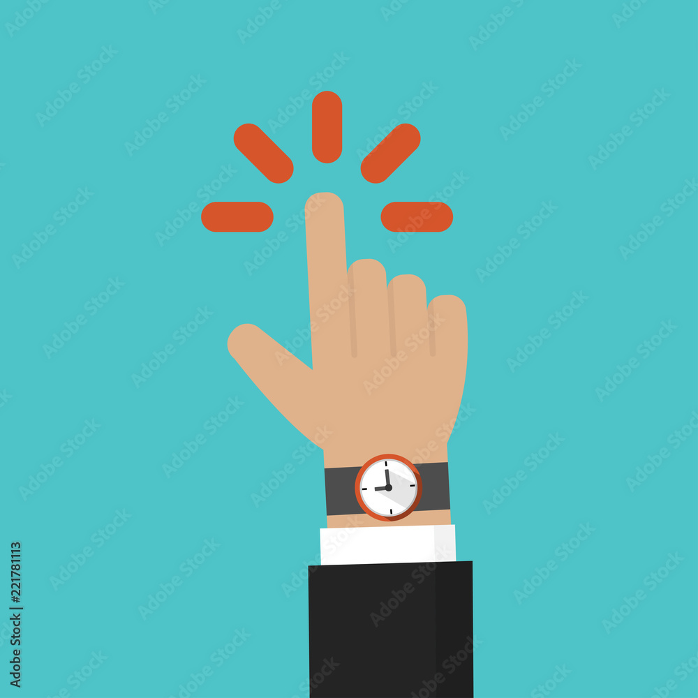 Hand touch icon concept. Finger presses vector illustration Hand touch icon concept. Finger presses vector illustration
