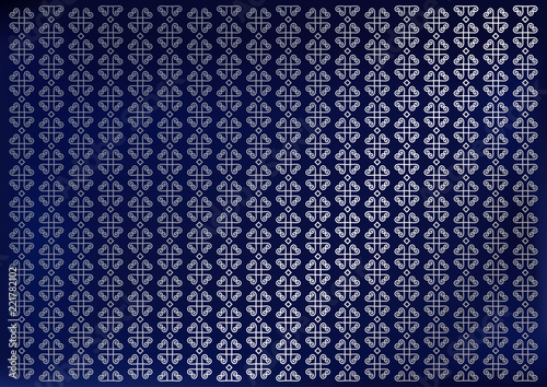 Blue velvet background decorated with vertical stripes of ornament flowers in silver for decoupage paper, scrapbooking, background, decoration, packaging, cover, jewellery store