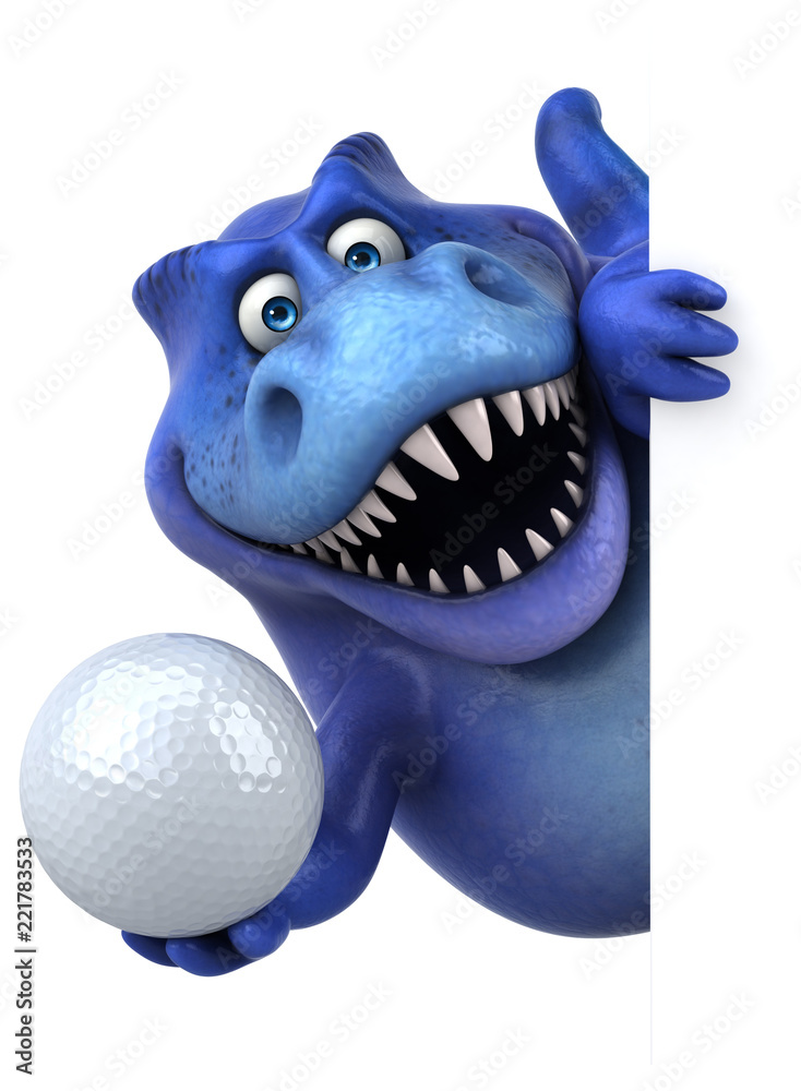 Fun dinosaur - 3D Illustration Fun dinosaur - 3D Illustration