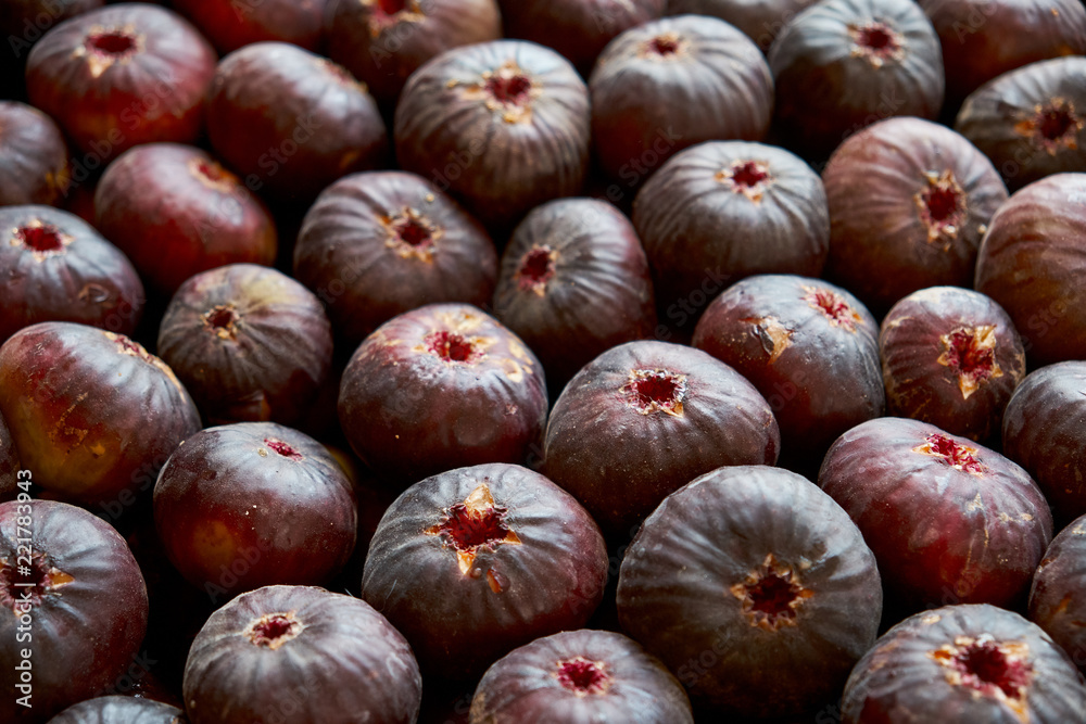 Ripe sweet figs. Healthy central asian fig fruit