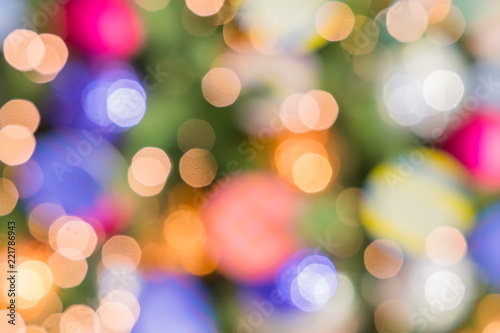 abstract blurred lights on background in blue, purple, orange colors. - christmas celebration concept