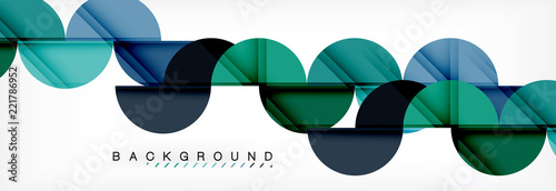 Circle abstract background, geometric illustration