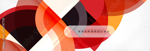 Vector circular geometric abstract background