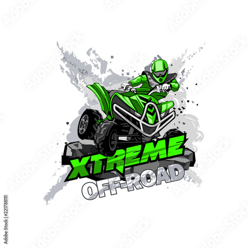 Quad Bike Off-Road ATV Logo, Extreme Off-Road.