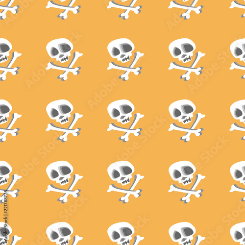 Seamless skull head skeleto...
