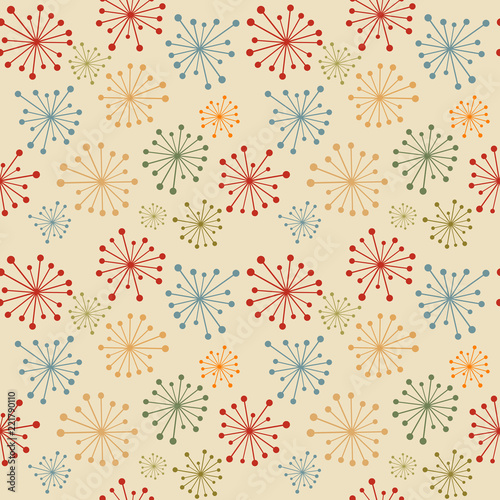 Vintage seamless with abstract flowers