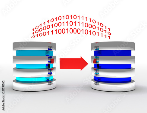 3d illustration. Database backup concept