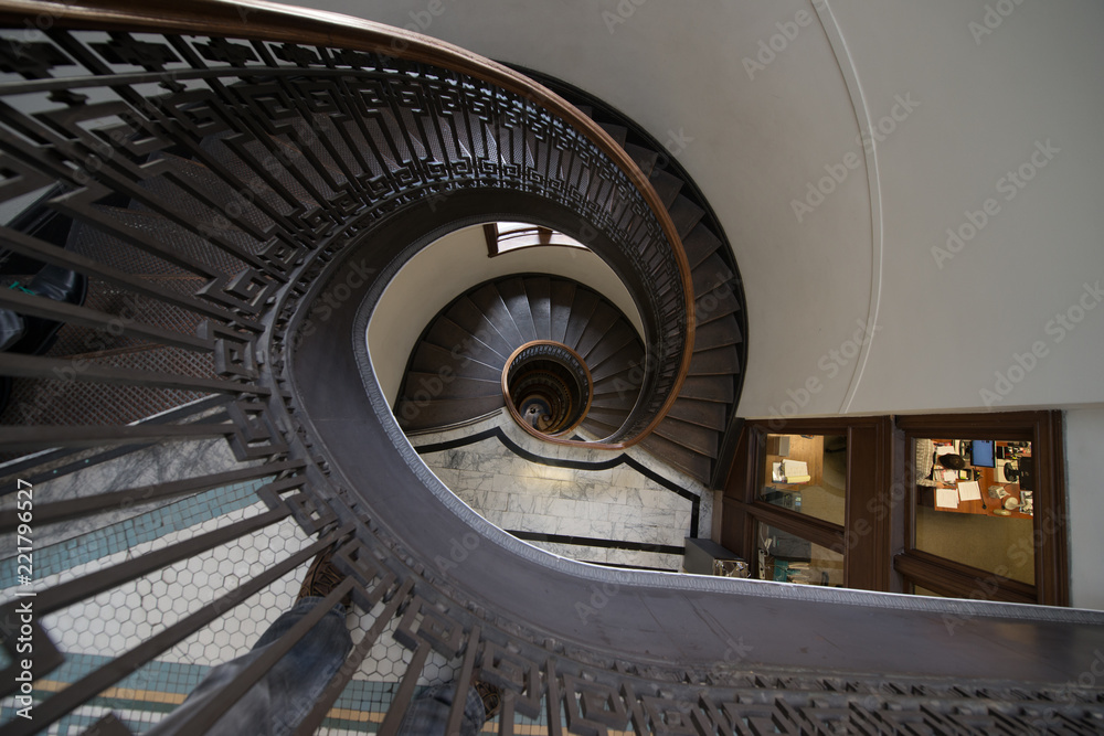 Fototapeta premium Spiral staircase