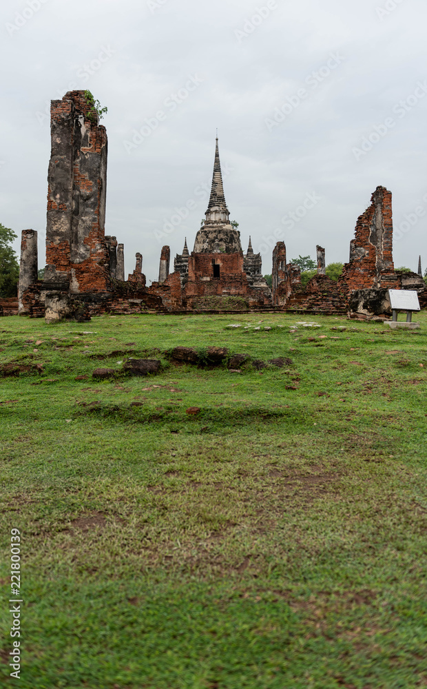Obraz premium The pagoda in Ayutthaya Historical Park.