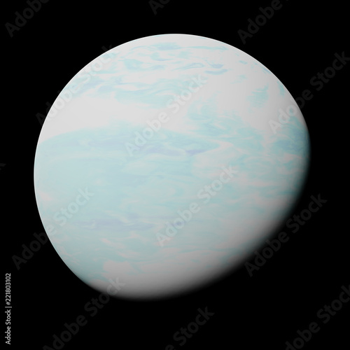 Fototapeta Naklejka Na Ścianę i Meble -  planet Uranus, part of the solar system isolated on black background