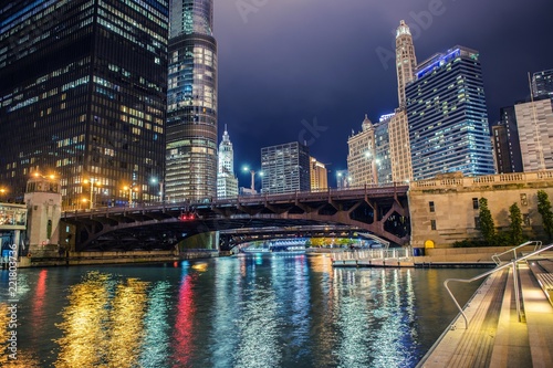 Illuminated City of Chicago