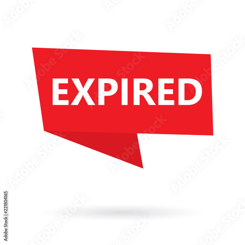 expired word on a speach bubble- vector illustration