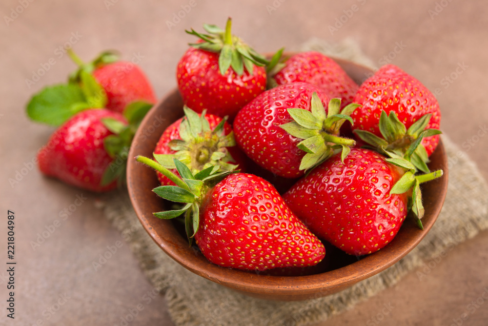 Fresh red strawberry