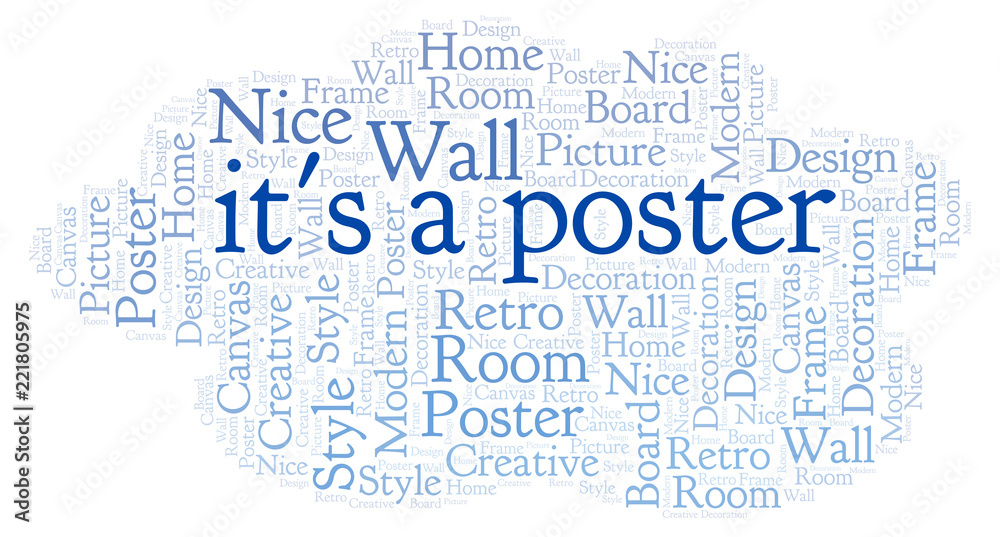 Fototapeta premium Interior Poster word cloud.