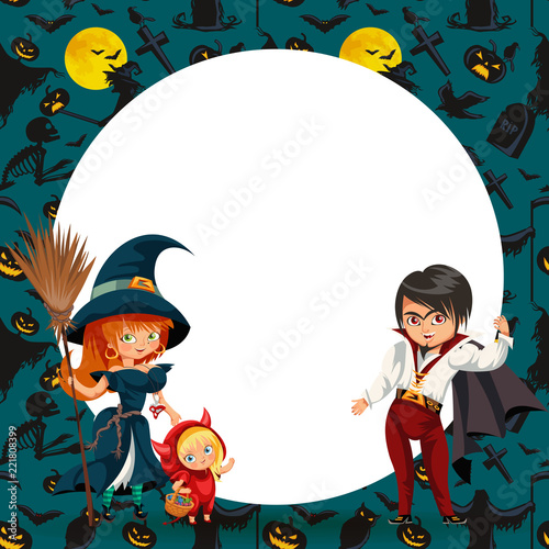 All Hallows Eve family party flat poster