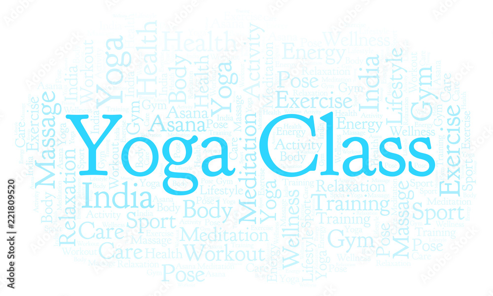 Obraz premium Yoga Class word cloud.