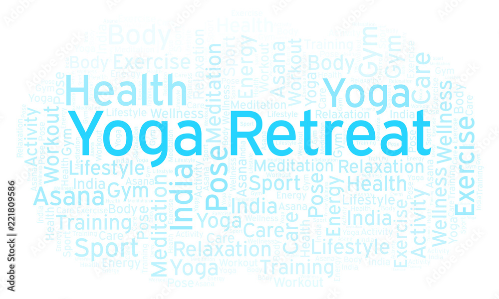Yoga Retreat word cloud. Yoga Retreat word cloud.