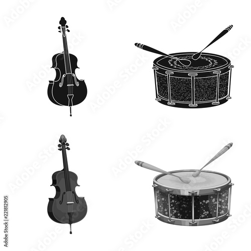 Vector design of music and tune symbol. Collection of music and tool stock symbol for web.