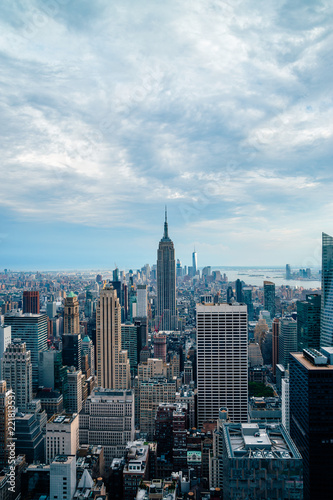 Cityscape view on downtown of Manhattan in New York City