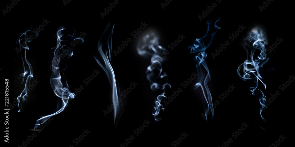 Smoke Or Fog Steam Set On Black Color Background Hazy Steam Curls For  Decorative Special Effect Cigarette Fumes Or Dry Ice Smoking Design Stock  Photo - Download Image Now - iStock