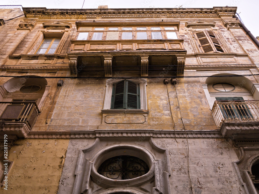 Balcones en Senglea. Malta.