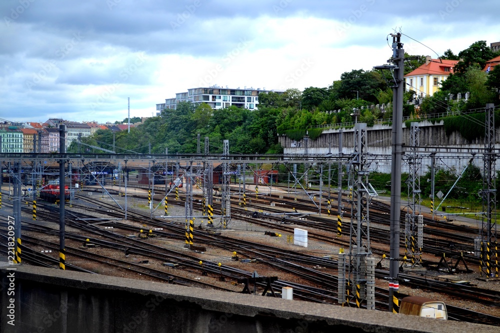 view of railway station, Prague