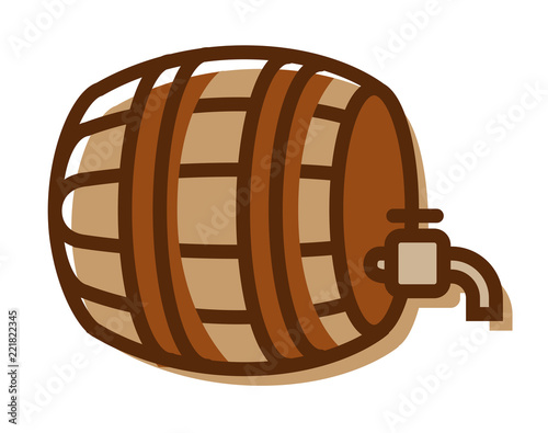 Beer Barrel Logo isolated on white background. Vector illustration.