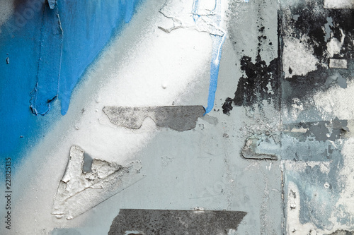 Abstract background from colorful wall with torn sticker paper. Image for add text message. Backdrop for graphic design.