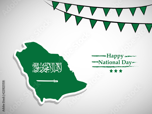 Illustration of Saudi Arabia National Day background