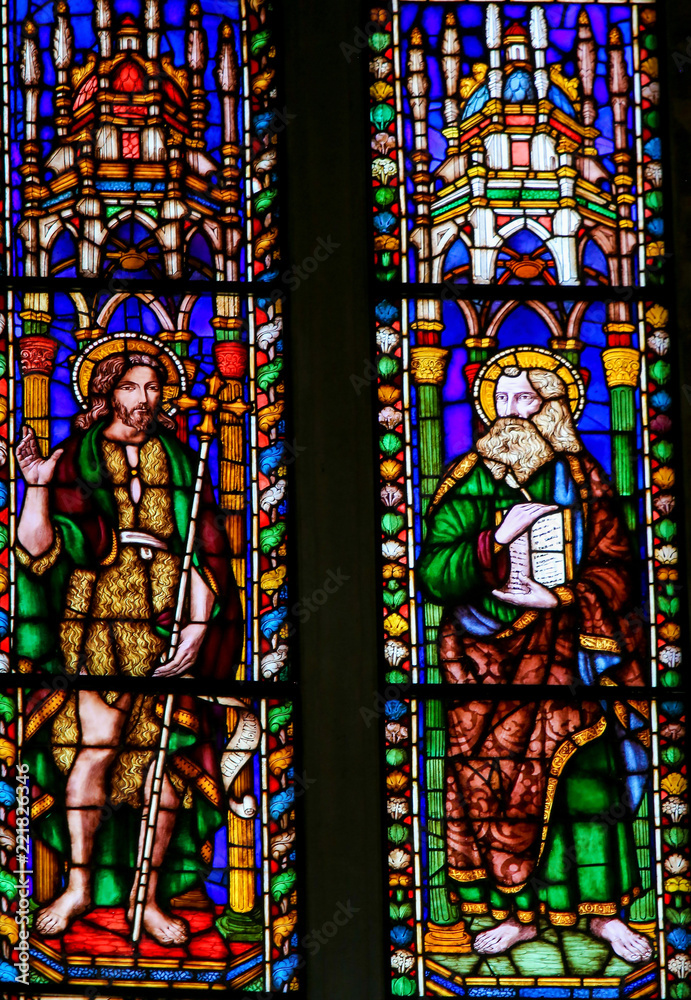 Stained Glass - St John the Baptist and St Matthew the Evangelist