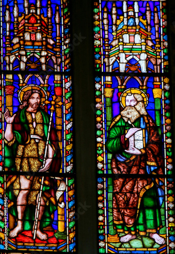 Stained Glass - St John the Baptist and St Matthew the Evangelist