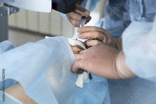 Картината върху платно Laser surgery for vision correction
