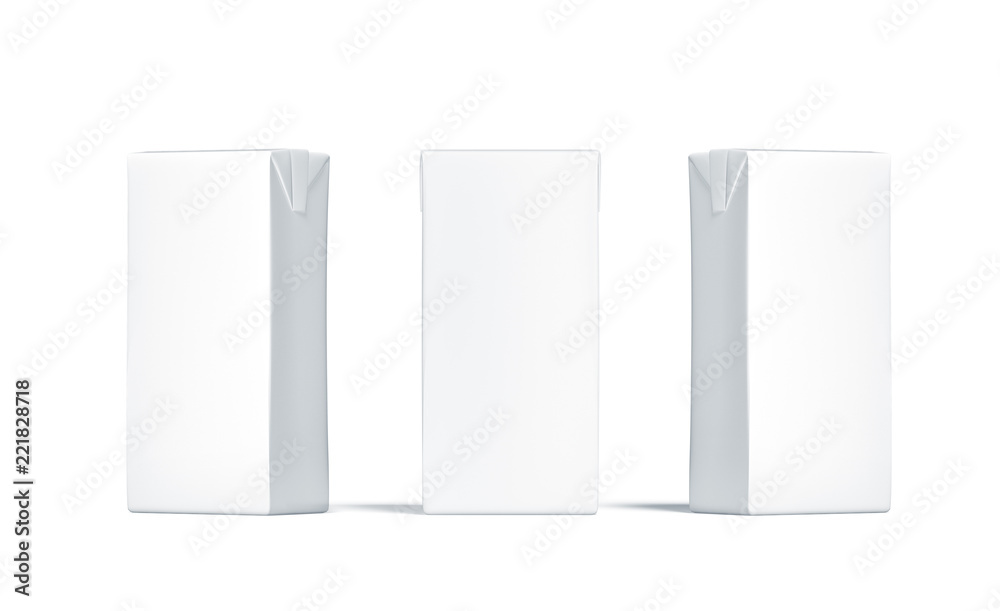 Black white juice pack mockup, front side view, isolated, 3d rendering. Empty beverage pack mock up. Clear carton milk container tempalate. Black white juice pack mockup, front side view, isolated, 3d rendering. Empty beverage pack mock up. Clear carton milk container tempalate.