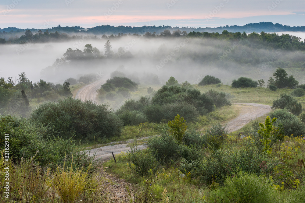 Fototapeta premium Fog on Off-road Trail