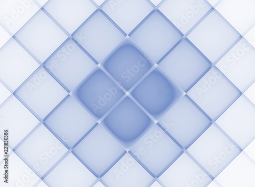 Cells. Abstract blue grid on a white background