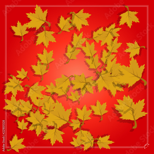 autumn leaves banner background with falling leaves design